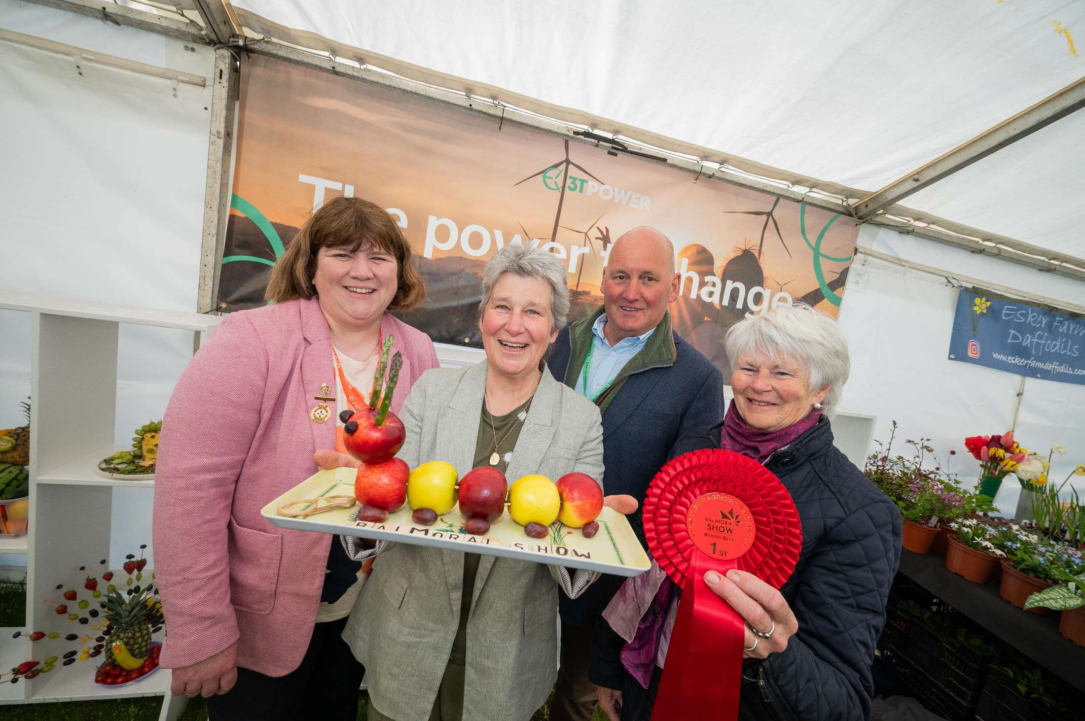 One of this year's competition winners with the judges and stewards